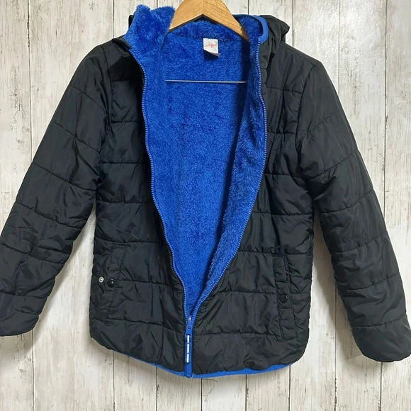 Cat & Jack Black Puffer Jacker Boys Size XL (16) - Picture 4 of 5